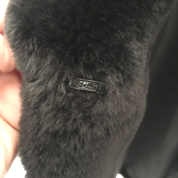 DKNY Black So Soft Faux Fur Coat - Picture 4 of 8